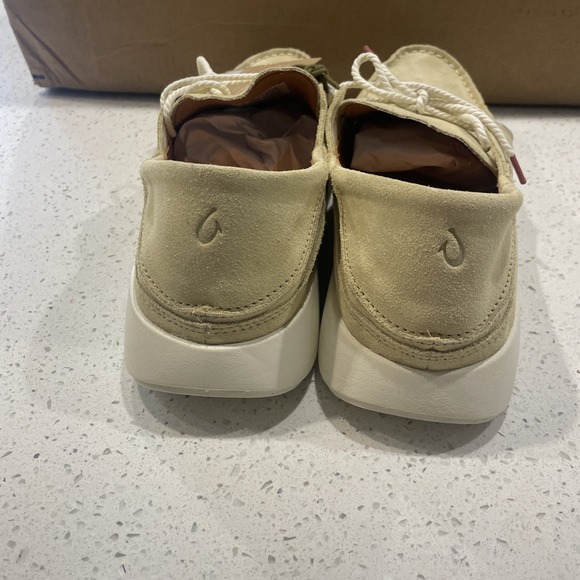 NWT‎ Olukai KA\'A DRIVER Mens Size 11 Italian Suede Leather Loafers Golden Sand